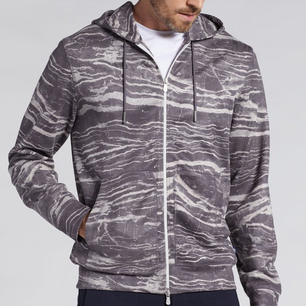 AUGUSTO "Marbled" Luxe Zip Hoodie